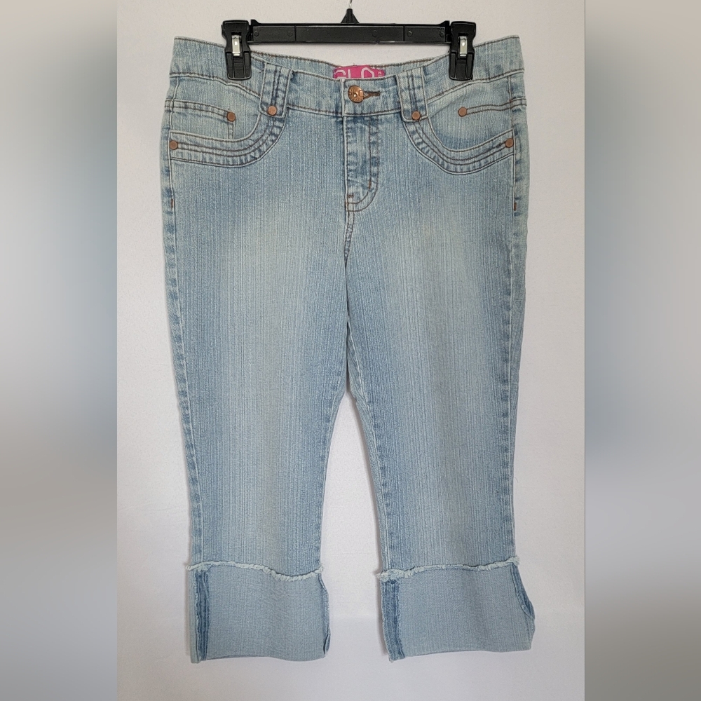 Glo Light Blue Capris Jeans Juniors Size 11